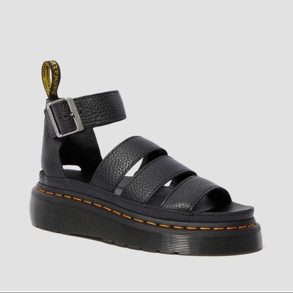 NEW CLARISSA II QUAD LEATHER PLATFORM SANDALS - Picture 9 of 15
